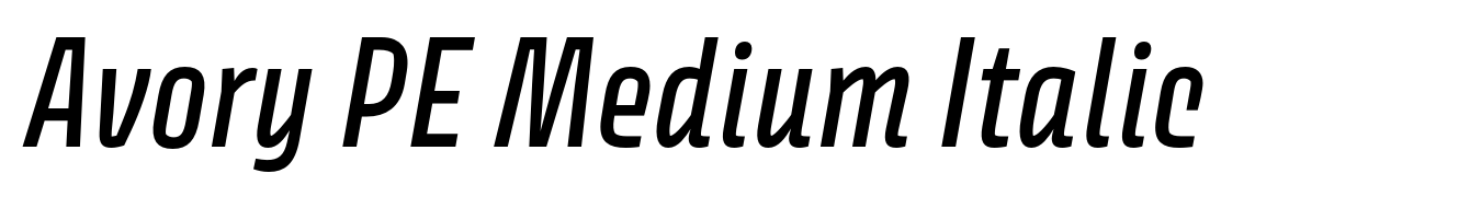 Avory PE Medium Italic